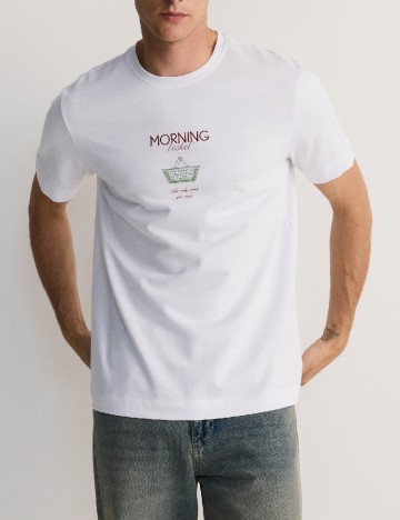 
						Tricou Reserved, alb