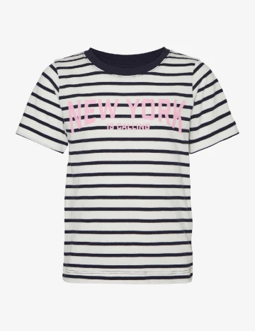 Tricou Vero Moda Kids, alb/albastru