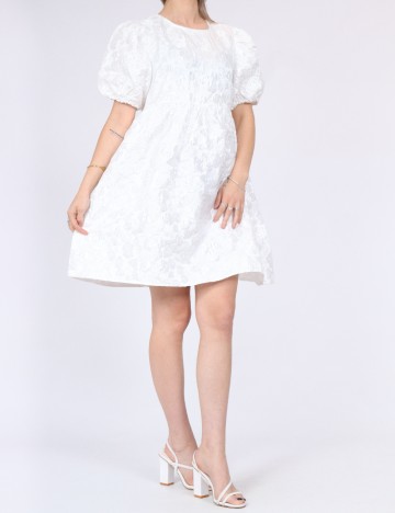 Rochie scurta Pieces, alb