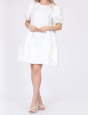 Rochie scurta Pieces, alb