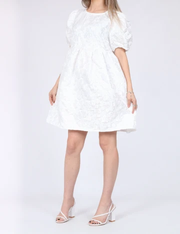 Rochie scurta Pieces, alb