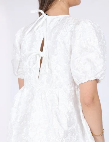 Rochie scurta Pieces, alb