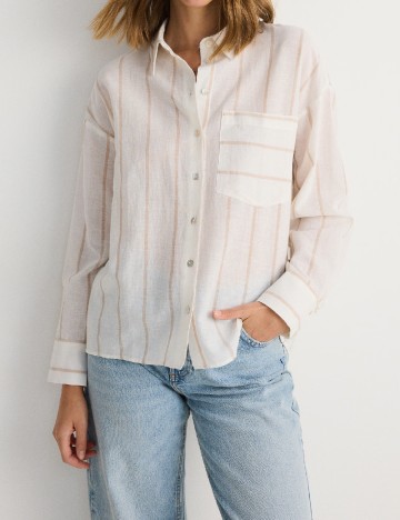 Camasa Oversize Reserved, crem