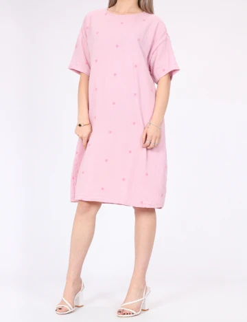Rochie scurta Pieces, roz