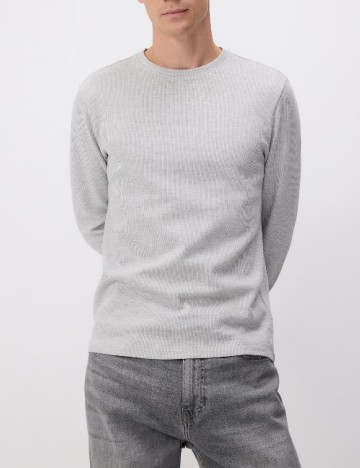 
						Bluza Reserved, gri/alb