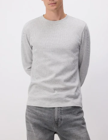 Bluza Reserved, gri/alb