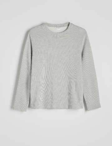 Bluza Reserved, gri/alb