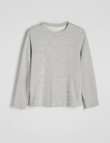 Bluza Reserved, gri/alb