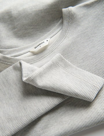 Bluza Reserved, gri/alb