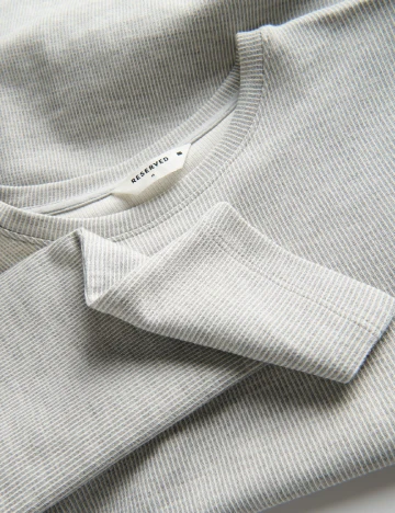 Bluza Reserved, gri/alb