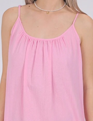 Rochie medie Pieces, roz