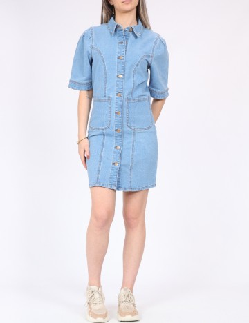 Rochie scurta Pieces, albastru