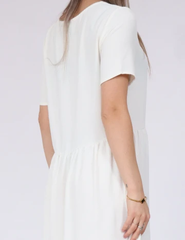 Rochie scurta Pieces, alb