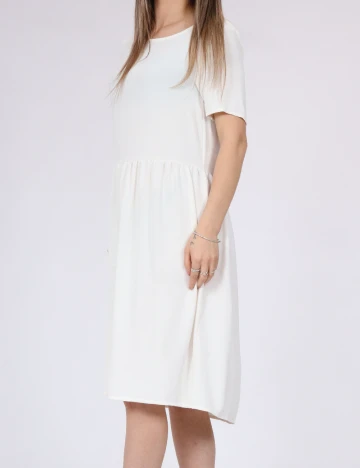 Rochie scurta Pieces, alb