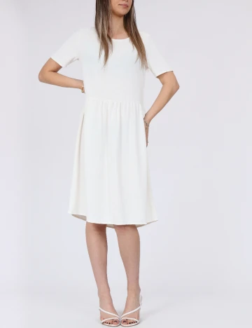 Rochie scurta Pieces, alb