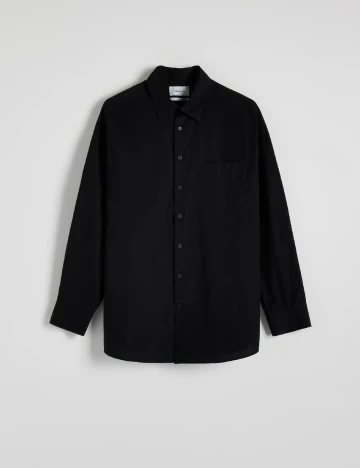 Camasa Oversize Reserved, negru Negru