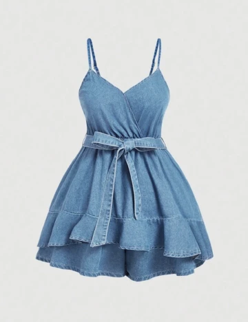 Salopeta SHEIN CURVE, albastru