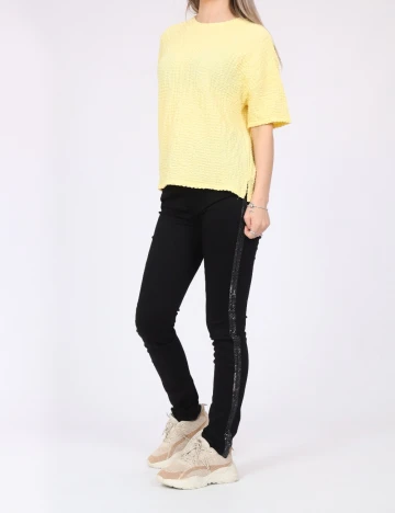 Tricou Pieces, galben