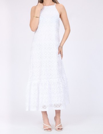 Rochie medie Pieces, alb