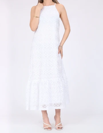 Rochie medie Pieces, alb