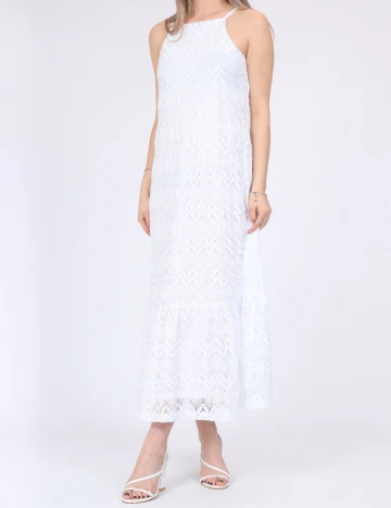 Rochie medie Pieces, alb