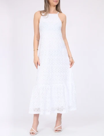 Rochie medie Pieces, alb