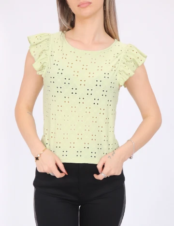 Tricou Pieces, verde