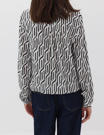 Bluza Reserved, alb/negru