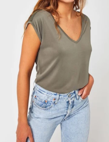 Tricou Pieces, verde