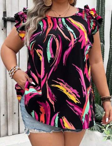 
						Tricou SHEIN CURVE, mix culori