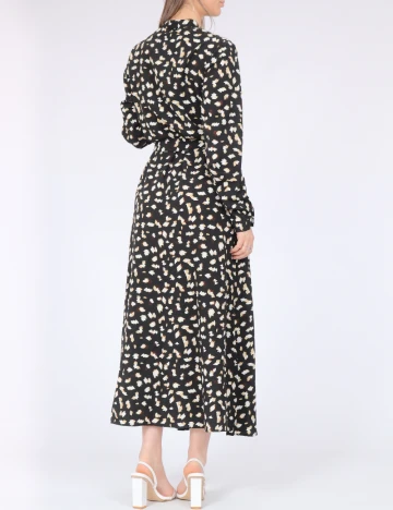 Rochie lunga Pieces, negru