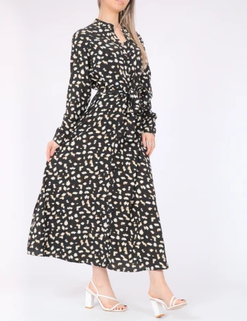 Rochie lunga Pieces, negru