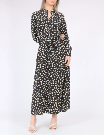 Rochie lunga Pieces, negru