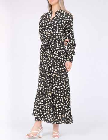 Rochie lunga Pieces, negru