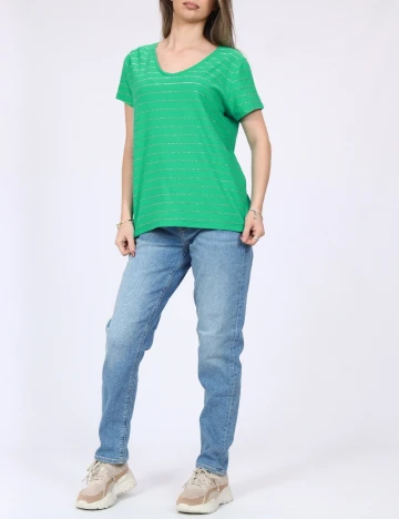 Tricou Pieces, verde