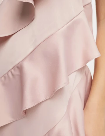 Rochie scurta Pieces, roz Roz