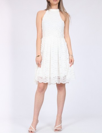 Rochie medie Pieces, alb