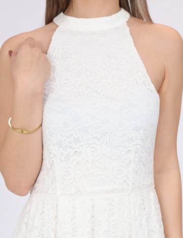 Rochie medie Pieces, alb