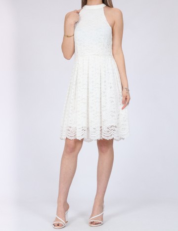 
						Rochie medie Pieces, alb