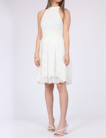 Rochie medie Pieces, alb