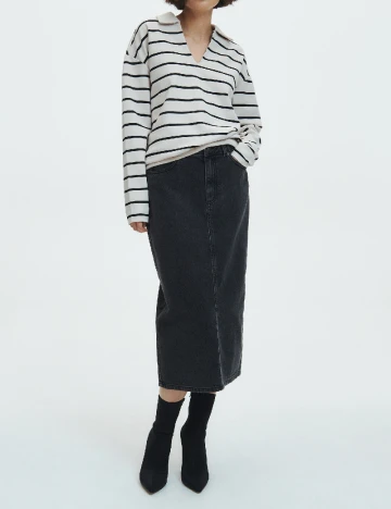 Bluza Reserved, bej/negru