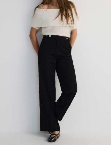 
						Pantaloni Reserved, negru