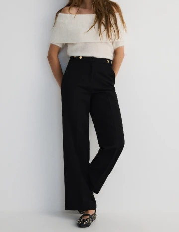 Pantaloni Reserved, negru