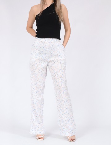 
						Pantaloni Pieces, alb