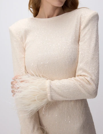 Rochie medie Reserved, crem Crem