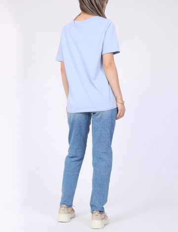 Tricou Pieces, albastru