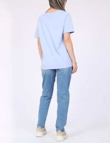 Tricou Pieces, albastru