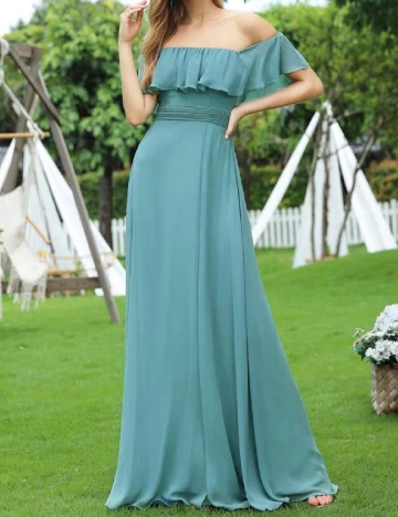 Rochie lunga Ever-Pretty, albastru