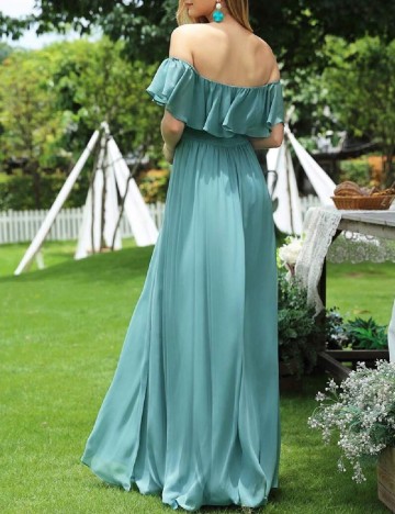 Rochie lunga Ever-Pretty, albastru