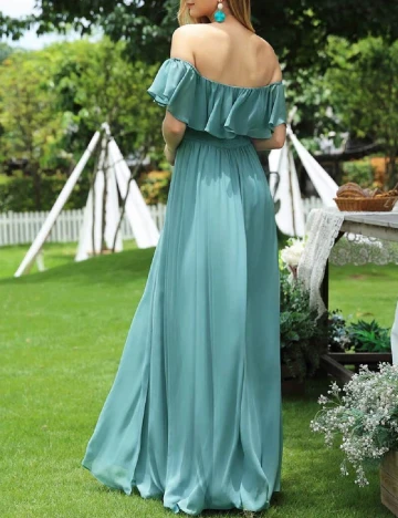 Rochie lunga Ever-Pretty, albastru